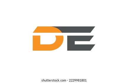 DE logo design. Initial letter DE logo design. DE logo monogram design vector template.