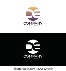 DE logo design and premium vector templates