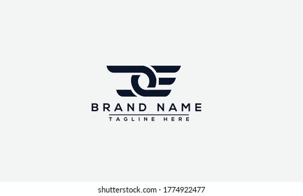 DE Logo Design Template Vector Graphic Branding Element.