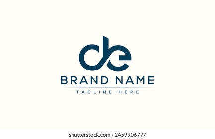 DE logo Design Template Vector Graphic Branding Element.