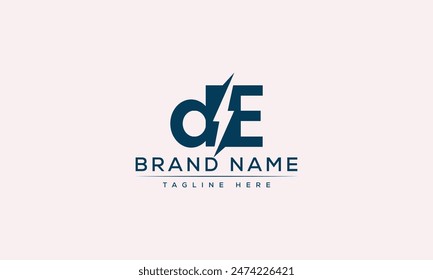 DE logo Design Template Vector Graphic Branding Element