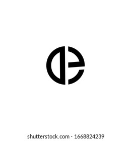 DE logo design vector icon template