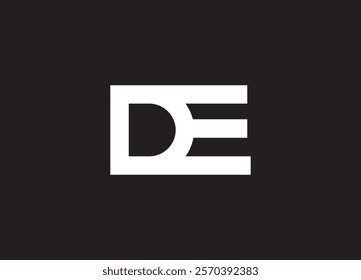 DE logo design vector initial design
