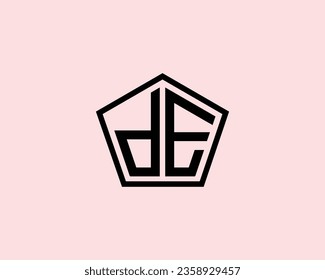 DE logo design vector template