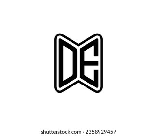 DE logo design vector template