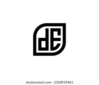 DE logo design vector template