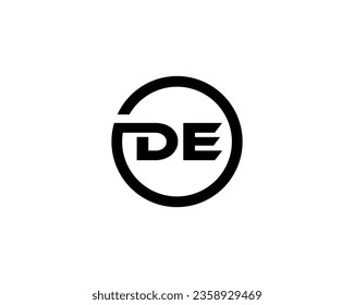 DE logo design vector template