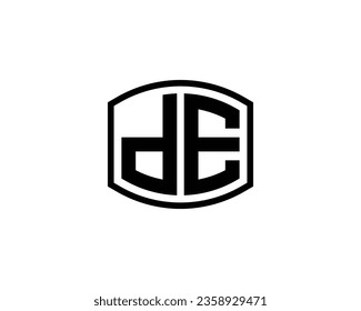 DE logo design vector template