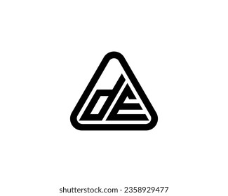 DE logo design vector template