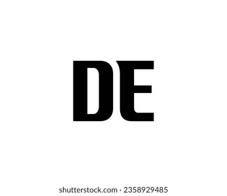 DE logo design vector template