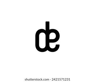 DE logo design vector template