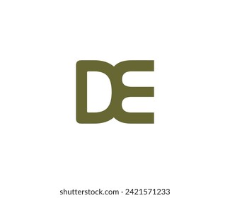 DE logo design vector template