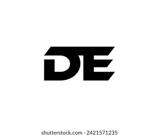 DE logo design vector template