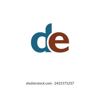 DE logo design vector template