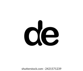 DE logo design vector template