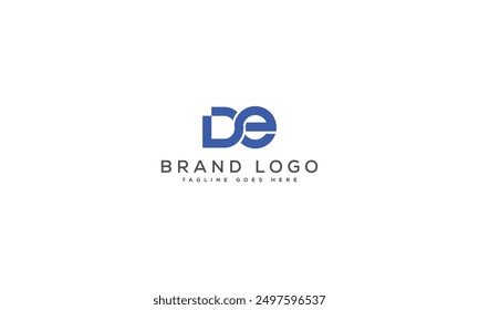 DE logo design vector template design for brand