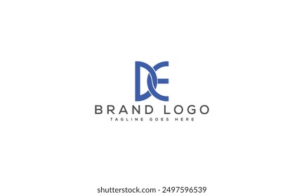 DE logo design vector template design for brand