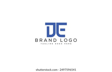 DE logo design vector template design for brand