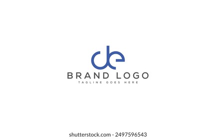 DE logo design vector template design for brand