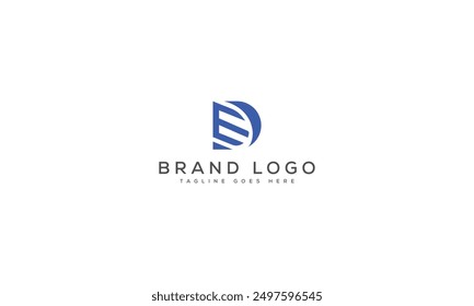 DE logo design vector template design for brand