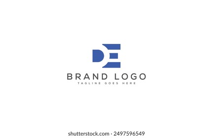 DE logo design vector template design for brand