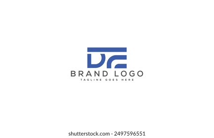 DE logo design vector template design for brand