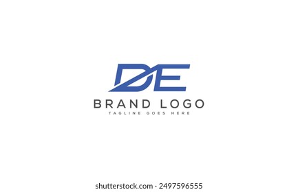 DE logo design vector template design for brand