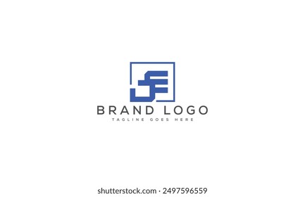 DE logo design vector template design for brand