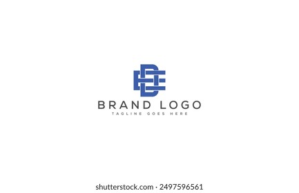 DE logo design vector template design for brand