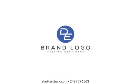 DE logo design vector template design for brand