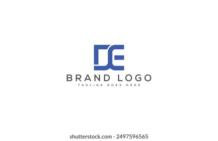 DE logo design vector template design for brand