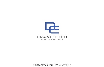 DE logo design vector template design for brand