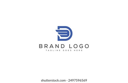 DE logo design vector template design for brand