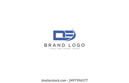 DE logo design vector template design for brand