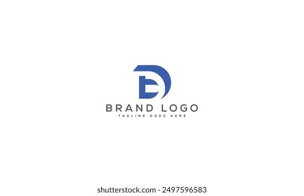 DE logo design vector template design for brand