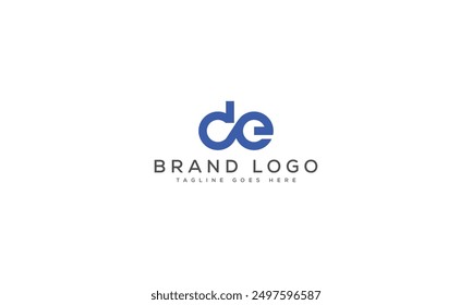 DE logo design vector template design for brand