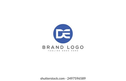 DE logo design vector template design for brand