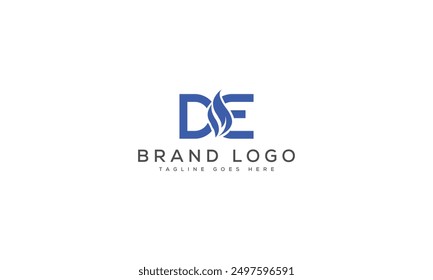 DE logo design vector template design for brand