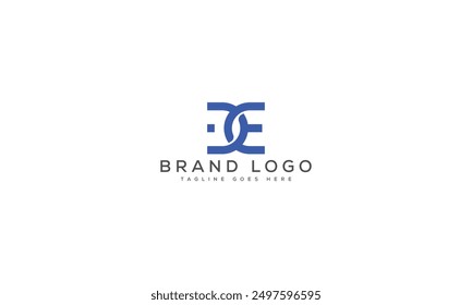 DE logo design vector template design for brand