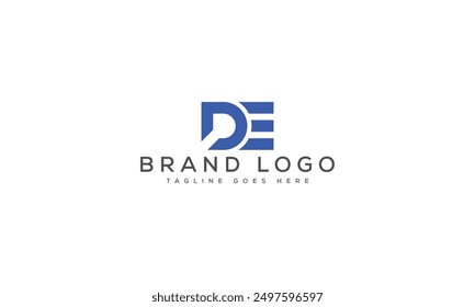 DE logo design vector template design for brand