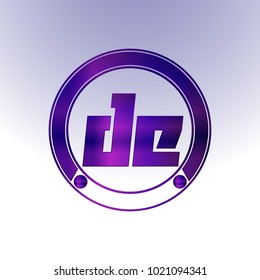 DE Logo, Metal Logo, purple Logo, Monogram