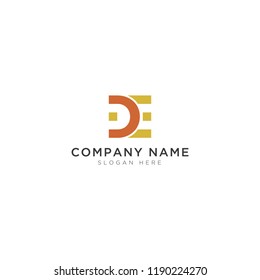 DE Logo Template Design Vector, Emblem, Design Concept, Creative Symbol, Icon