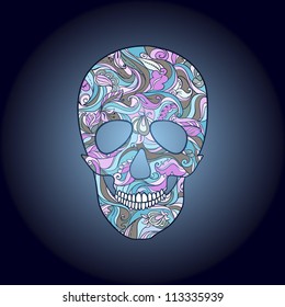  DÃ?Â­a de los Muertos. blue Skull