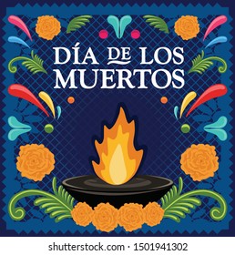 Día de los Muertos (Day Of The Dead in Spanish) - Copy Space Composition