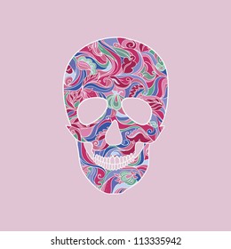  DÃ?Â­a de los Muertos. Vector Pink Skull