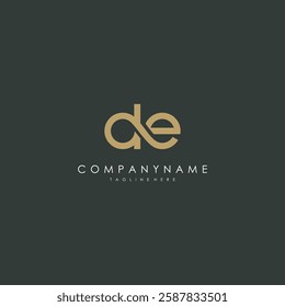 DE monogram letter vector logo. concept logo