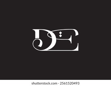 DE monogram logo design and company logo