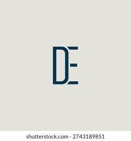 DE Monogram Logo Design With Modern Typography For Brand Identity And Corporate Use