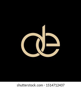 DE monogram logo design. Vector illustration.