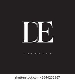 Logotipo de monograma de DE mínimo elegante